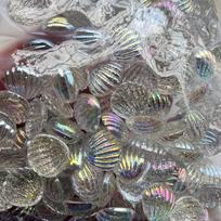 20 cute shell shaped resin crystal rhinestone flat back, suitable for jewelry making, DIY jewelry decoration balta