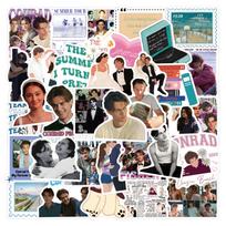 55-Piece Sticker Set from  The Summer I Turned Pretty  – Waterproof for Laptops and Guitars black