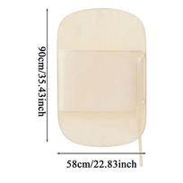 Hanging Fabric Compression Storage Board Space-Saving Dustproof Cover for Clothes Wardrobe Organizer for Coats Down Jackets smėlis