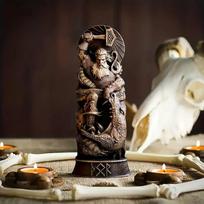 Nordic Mythology Resin Statues: Tree Resin Ornaments for Home & Study Decor