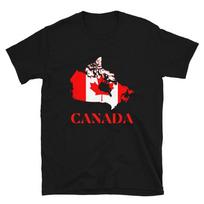 Canada Red Flag Map T-Shirt S