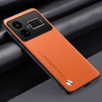 Luxury PU Leather Case For Realme GT5 Back Cover TPU Silicone Shockproof Full Protection Phone Case For Realme GT 5 5G RealmeGT5 For Realme GT5 oranžinė
