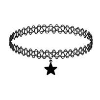 NEW Fashion Choker Necklace Black Clavicle Tattoo Chain Star Pendant Woman Girl Collar Party Jewelry Neck Pendant Necklace