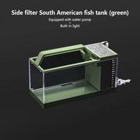 Transparent Integrated Fish Tank Built-In Light Self Circulating Breeding Aquarium Heating Pad Ecological Fish Tank Living Room black