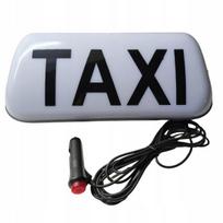 Lampa Taxi Led Biała Z Napisem Kogut Na Magnes Wtyczka Zapalniczki