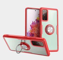 For Samsung Galaxy S20 FE 5G S20 Lite Case Hard With Stand Magnet Transparent Protective Cover case for Samsung S20 Fan Edition S20 Fan Edition raudona