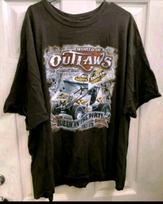 World Of Outlaws Double Sided Graphic Shirt 3XL Mens 2012 Brown Unisex T-Shirt XXXL