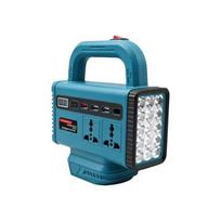 DC 21V į AC 180V-220V akumuliatoriaus maitinimo keitiklis Makita 18V akumuliatoriui LED darbo šviesa mėlyna
