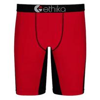 ETHIKA vyriškos vienspalvės ilgesnio kirpimo medvilninės bokserio kelnaitės - Sportinės apatinės kelnės nuo trynimosi S red