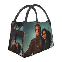 Jamie Fraser Outlander Insulated Lunch Bag for Women Picnic Storage Food Boxes Portable Container Cooler Thermal Lunch Box Tote One Size