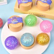 Colored Glitter Mini Steamer Bun Squishy Toy Realistic Dumpling Soft Squeeze Sensory Fidget Toy Stress Relief Decompression Toys