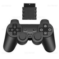Wireless PS2 Controller with Dual Shock Vibration - USB/Bluetooth Gamepad for PlayStation 2/PC (Transparent Design + 10m Range)_CD less