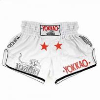 YOKKAO Autentiški Muay Thai Šortai Vyrams Moterims Bokso MMA Kickbokso Treniruočių Kovos Unisex Sportiniai Balti XS balta