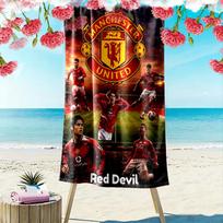 1pc Manchester United Manchester City Beach Towel Ideal Birthday Gift For Family, A Vibrant Beach Towel Suitable for Outdoor Activities 80cmx160cm(31x63inch)
