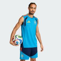 Adidas Ispanija marškinėliai be rankovių vyriški turkio mėlyni apvalia iškirpte vidutinio dydžio kiti L