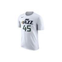 Nike NBA Quick-Dry Basketball T-Shirt, Jazz Team, Mitchell No. 45 Men Top White 870813-104 M