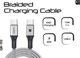 Quick USB-C - USB-C kabelis 1,5 m pilkas (4752168141274)
