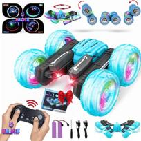 RC triukinis automobilis su LED apšvietimu ir 3D teksto projektoriumi Tornado Stunt Car