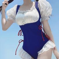 2025 Women's Slimming Fairy Style One-Piece Skirted Swimsuit - Tummy-Covering & Conservative S (35-45 kg) juoda