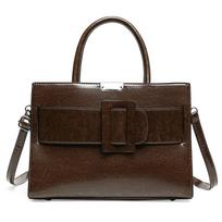 Women's Retro Crocodile Pattern Tote Bag - High-end, Large Capacity, Stylish Square Handheld Design One Size kava