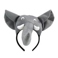 Girl Cartoon Headbands Festive Elephant Headwear Hairbands Fun Headwear 1 pilka spalva