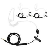 3 Sets HRT‑1 Mobile Phone Air Tube Headset with Microphone 3.5mm Plug Wired EarphoneBlack juoda