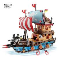 Pirate Ship Building Blocks Set Assemble Bricks Toys With LED Bricks Model Children's Birthday Christmas Gift no box