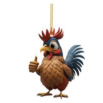 Animal Chicken Rooster Series Tree Pendant Acrylic Ornament 2D One Size