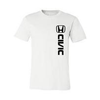 Honda Mens and Womens Tshirt Honda Civic Summer Motorcycle Tee Racing Shortsleeved Spring Cycling Offroad Trendy Top M