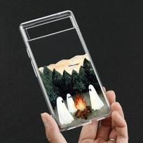 Phone Case Transparent for Google Pixel 9 Pro XL 7a 6 6a 5G 8 8 Pro 7 Pro Cute Clear Funny Halloween Ghost Fundas Pixel 8