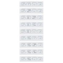 Glossy Black & Silver ABS Emblem Sticker for -Benz S-Class W222/W223 – S480/S500/S560/S580/S600 Side & Rear Badge Decal S450 sidabras