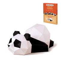 ORIGAMIPLANET 3D Origami Papercraft Kit Panda Fun DIY 3D Panda Paper Art Model for Teens Easy Handmade Animal Figurine Sculpture Gift Set for