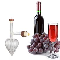 Easy-to-Use Portable Decanter with Stopper, Glass Aerator, Fast for Home, Housewarming Peach Shaped black