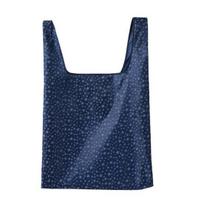 Storage Bag Large Capacity Built-in Small Pocket Oxford Cloth Outdoor Portable Folding Shopping Pouch Daily Use tamsiai mėlyna spalva