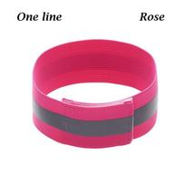 Pants Hand Leg Bicycle Bind Strap Reflector Wristband Sport Tape Warning Armband Cycling Reflective Strips Bike Safety Alert pink
