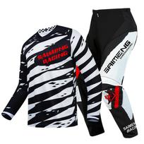 Vaikiški motokroso marškinėliai, kelnės, žali, juodi, 3, 4, 5, 6, 7, 8, 9, 10 metų, visureigių kostiumas, mėlynas, oranžinis, enduro, krosas, berniukas ir mergaitė. XL-26