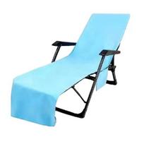 Beach Chair Cover with Side Pockets Absorbent Lounge Chair Cover Quick Dry Towel Chair Cover for Sun Lounger Pool Sunbathing Garden Beach