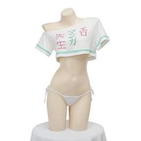 Japanese Anime Izumi Sagiri T-Shirt Pajamas Cosplay Costumes Cute Girl Game Bikini Top Role Play Outfits Underwear Lingerie One Size