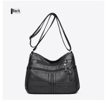 Women's Multi-Pocket Crossbody Bag: Genuine Leather Texture, Soft PU, Large Capacity, Versatile Design juoda