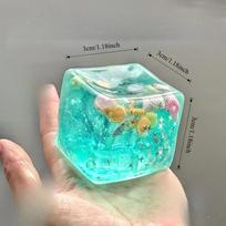 Squishy Ocean Ice Cube Fidget Toys Stress Relief Ball for Adults Kids Anxiety Slow Rise Sensory Toys for Autism ADHD Relax Gift