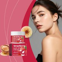 Strawberry Hair Removal Cream for Body Use Easy to Rinse Smooth Skin Moisturizing and Comfortable Formula Suitable for Daily Use 50g One Size beige