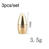 Split Line Sinkers Weights Brass Sinker Hook Connector Fishing Lead fall 3.5g