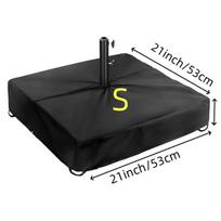 Outdoor Patio Umbrella Base Cover Heavy Duty Waterproof Protector Fits Most Square Umbrella Bases with Elastic Cord Secure Fit