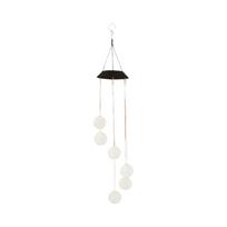 Outdoor Wind Chime Hanging Light with Spherical Beads Garden Patio Decorative Landscape Lighting for Porch Balcony Yard one size balta