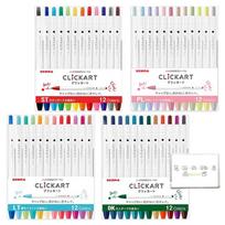 Zebra Clickart Complete with original pocket 48-Color Set Water-based markers, retractable, tissues.