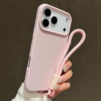 Candy Color Matte Wrist Strap Phone Case For For Iphone 17 16 Pro Max 15 14 13 12 11 Air Plus Colorful Lanyard Shockproof Soft Cover iPhone Air