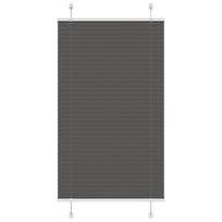 Black Pleated Roller Blind 75X150 Cm Fabric Width 74.4 Cm