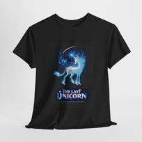 Paskutiniojo vienaragio filmo plakato marškinėliai Vintažiniai Fantastiniai Anime Marškinėliai Unisex L black