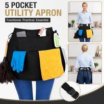 Black Uniform Fabric with Pockets and Closure, 38cm Height 3cm Width one size juoda
