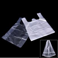 55vnt 24*32cm Plastikiniai marškinėlių mažmeninės prekybos pirkinių prekybos centro maišeliai su rankenomis Pakuotė,